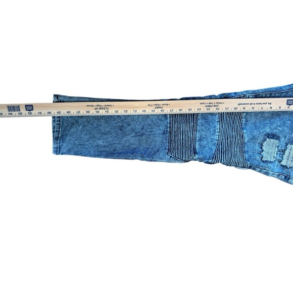 Phat Farm‎ Y2K Jeans Distressed Skinny Stretch Ribbed Hip Hop Street Wear 36x30 - Picture 9 of 13